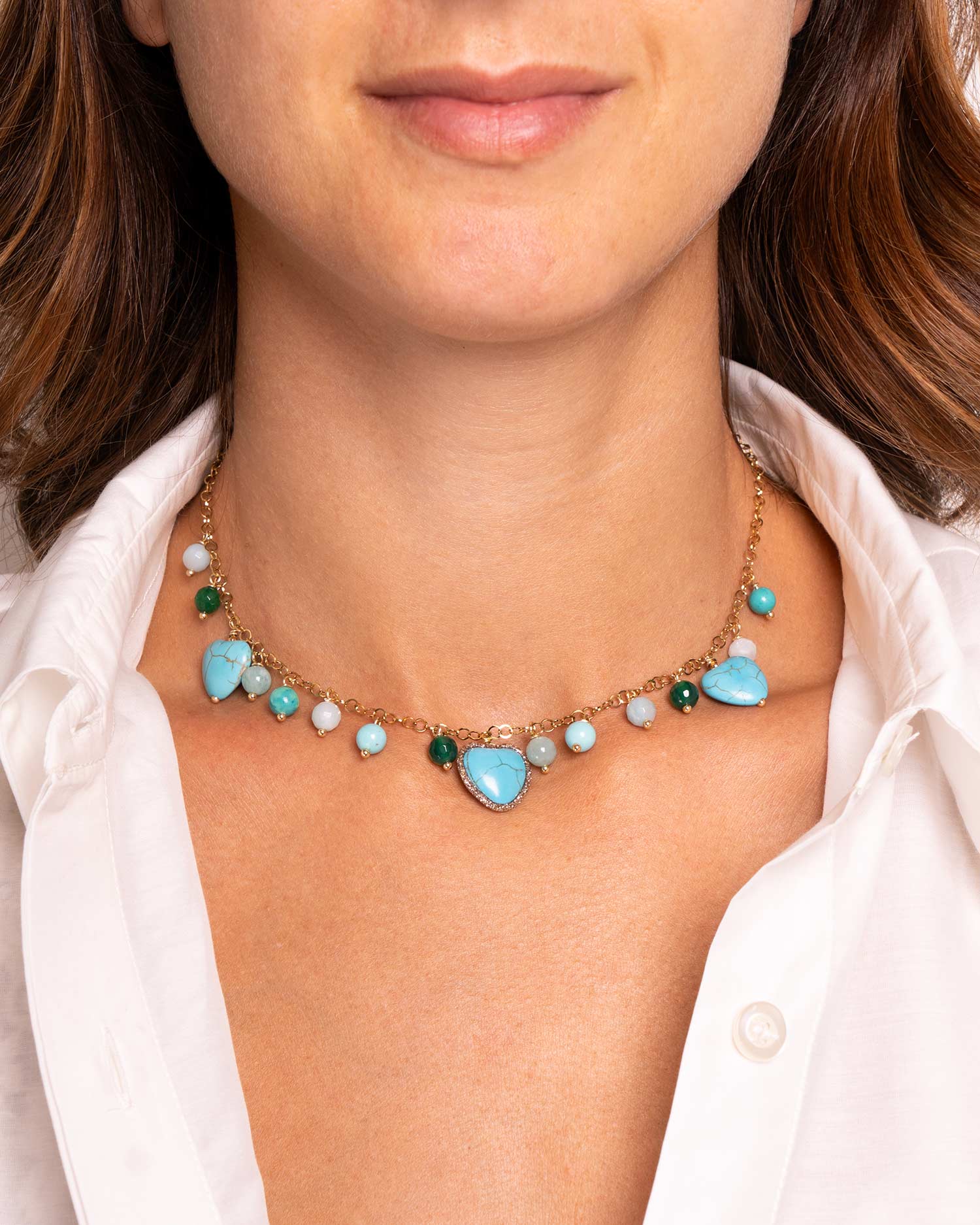 Collana wave hearts
