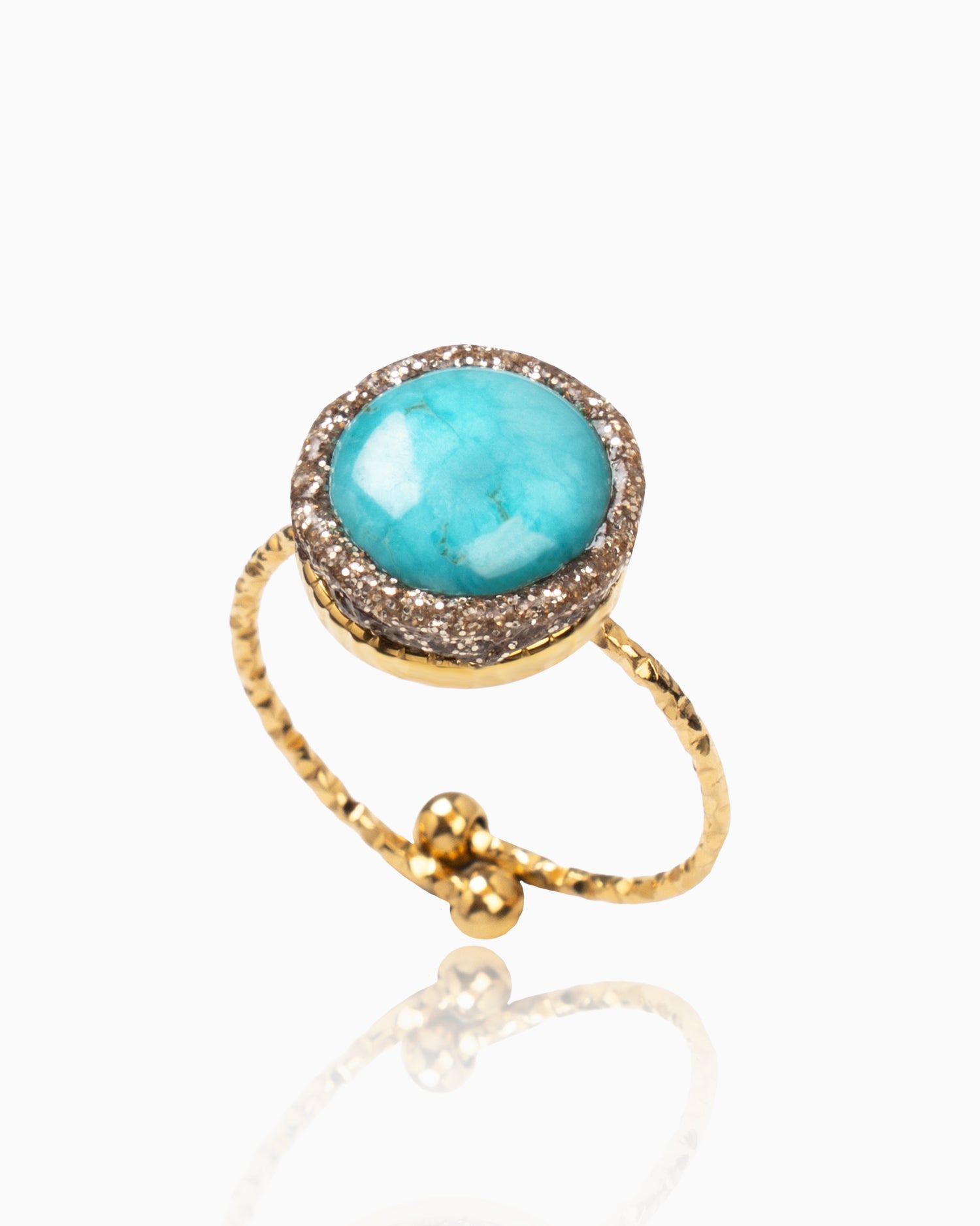 Anello wave turquoise