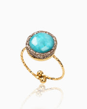 Anello wave turquoise