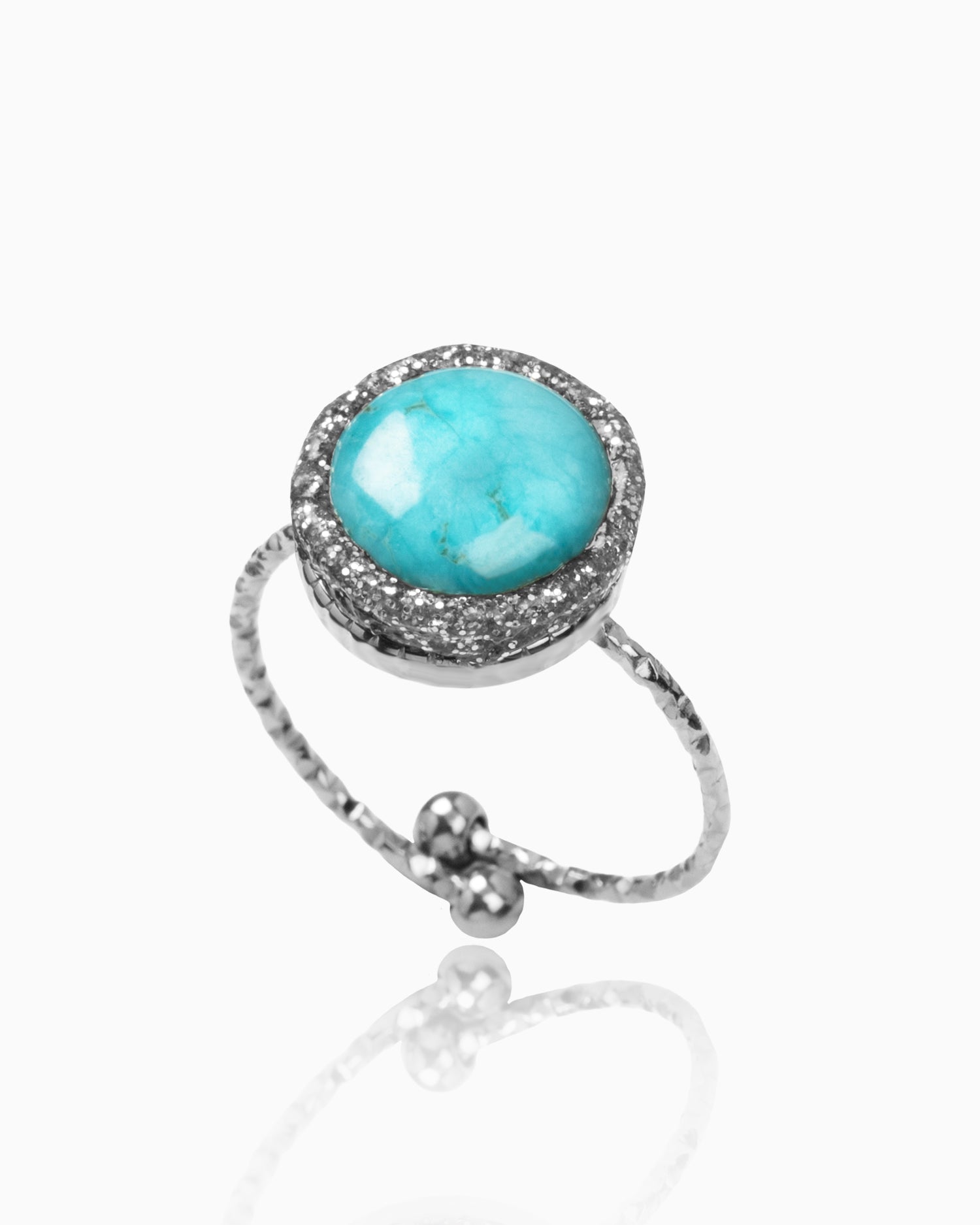 Anello wave turquoise