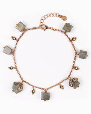 Bracciale cubi Labradorite grigia