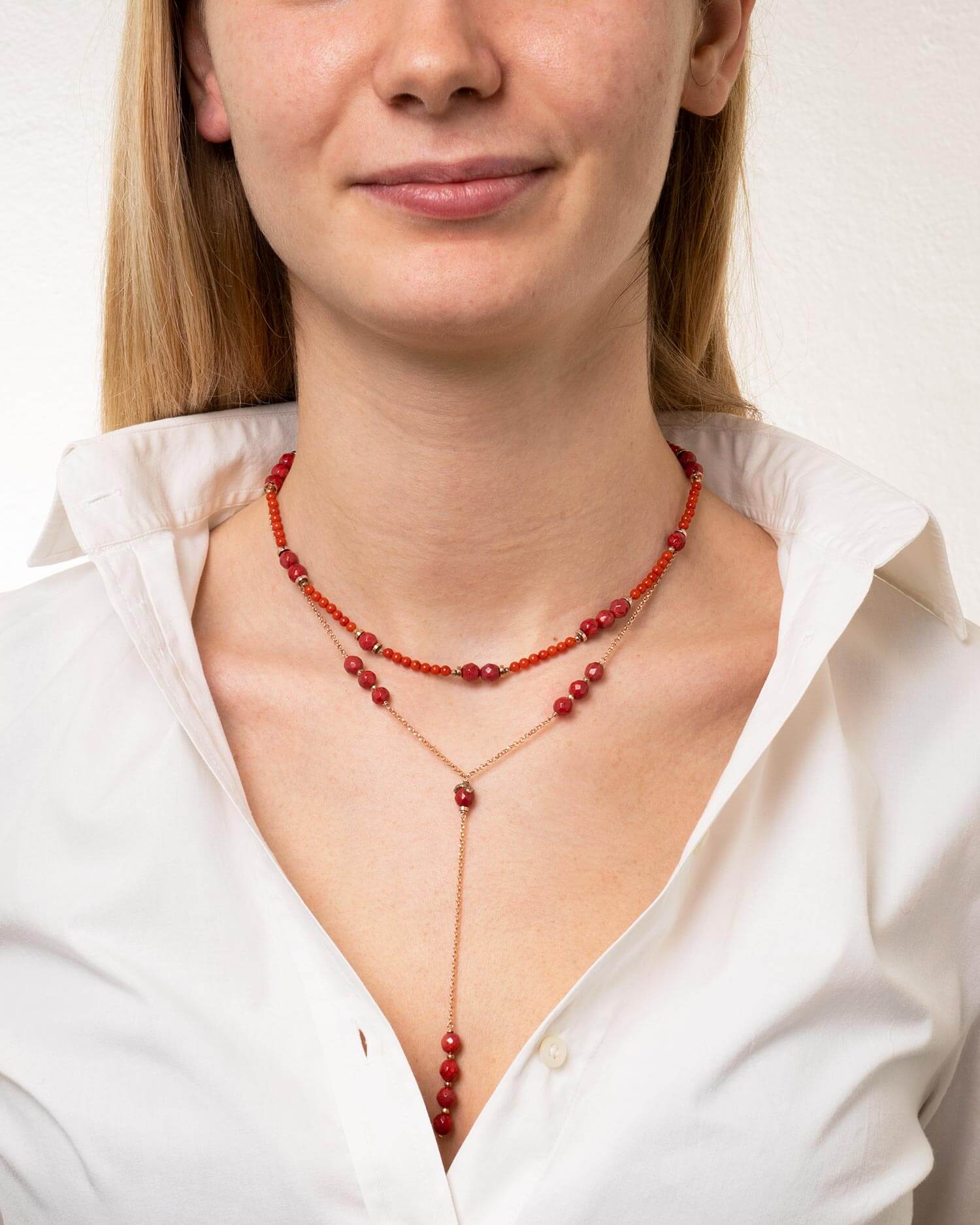 Collana vogue pendant red