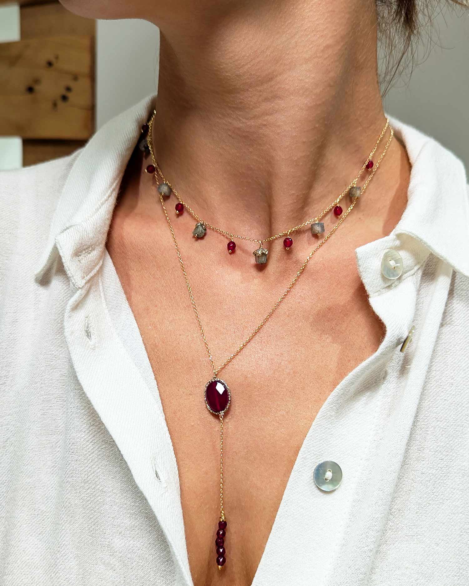 Collana Ruby charms