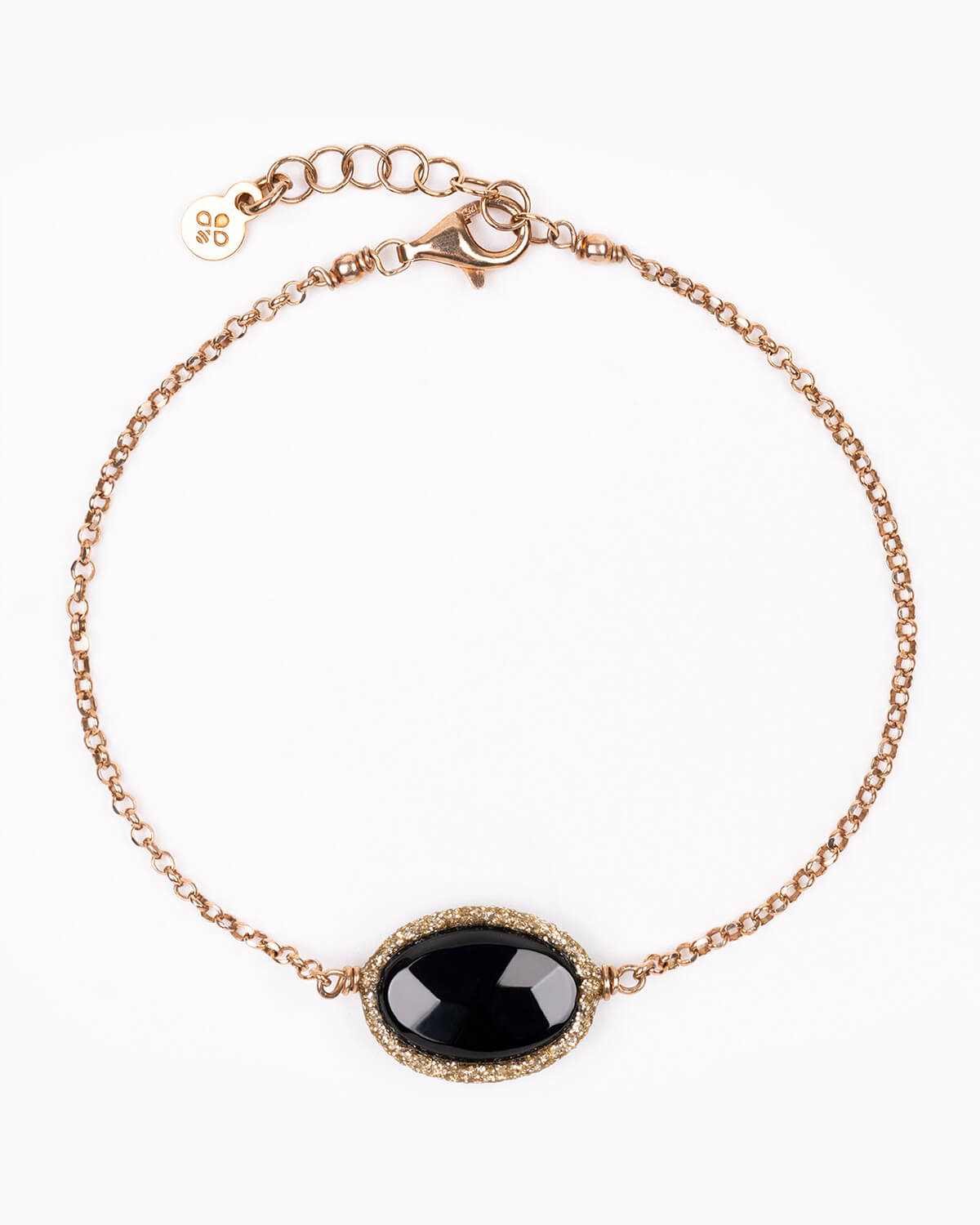 Bracciale Onice nero ovale