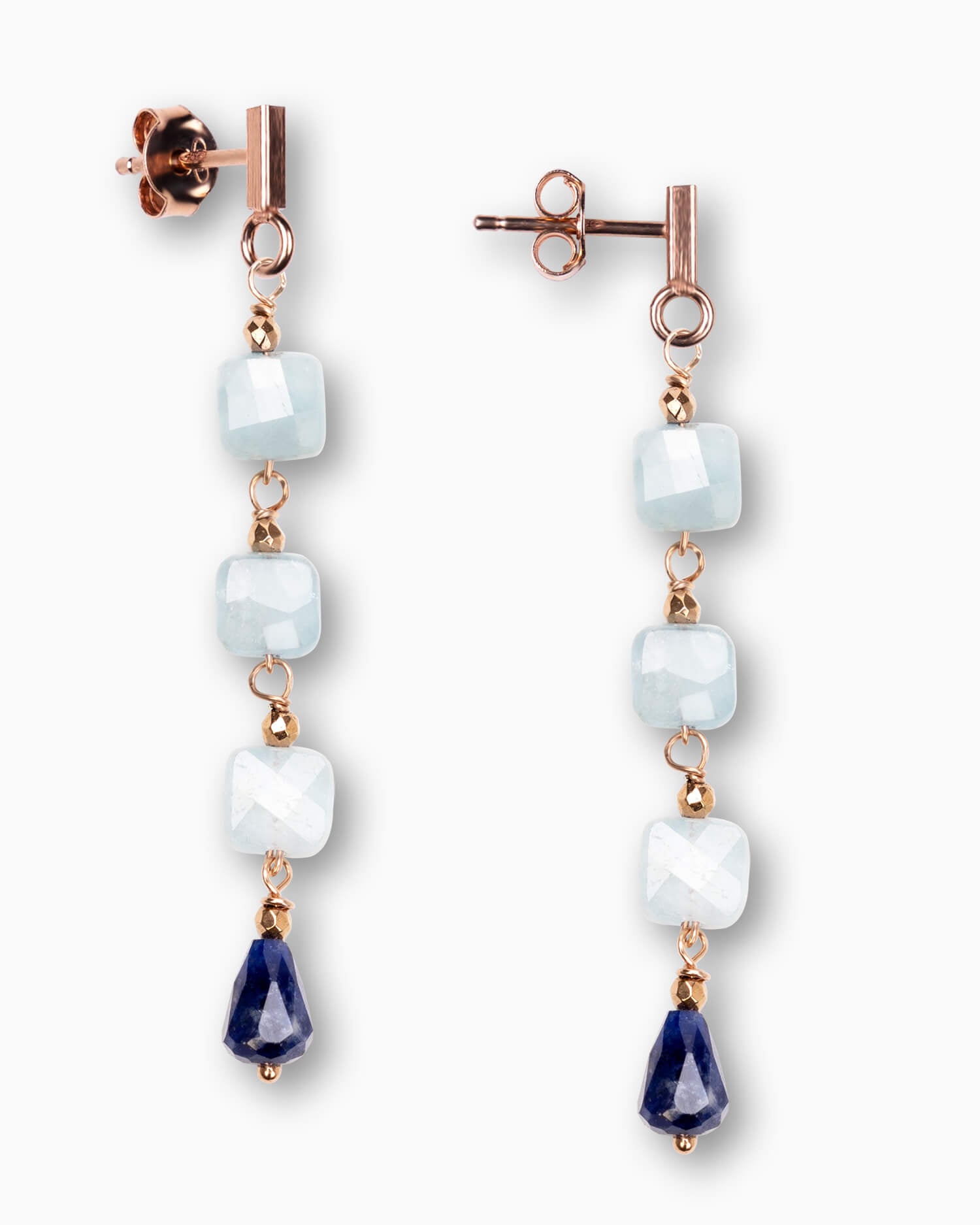 Orecchini pendenti Acquamarina e Sodalite