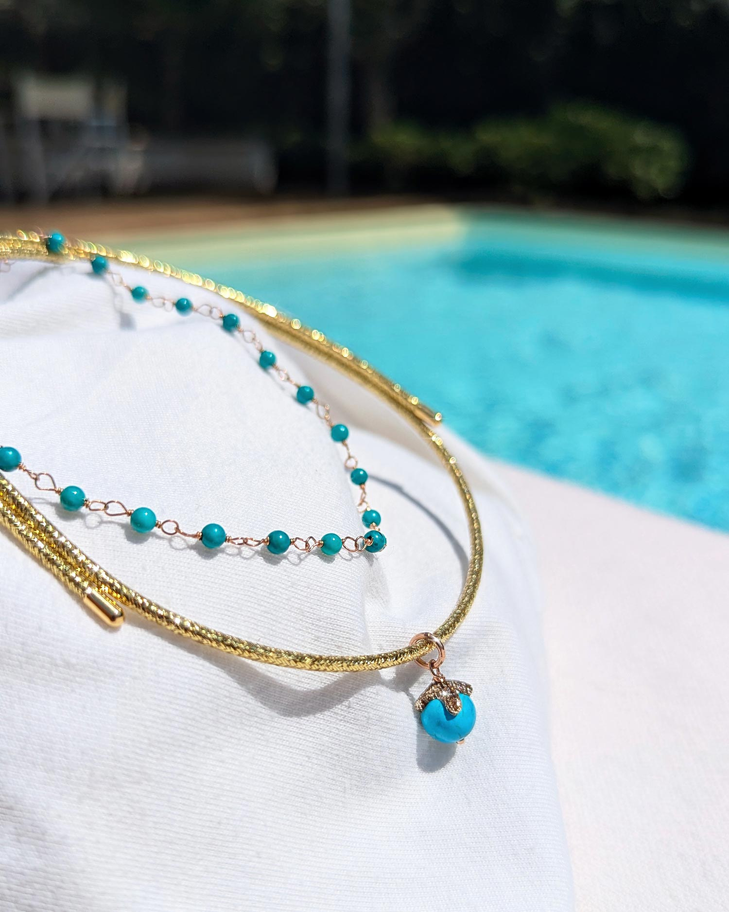 collana magnetica estate pietre gioeilli perle