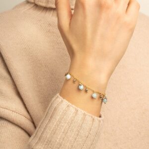 bracciale charms acquamarina gioielleria rimini bracciale gioielli fatto a mano fashion artigianato
