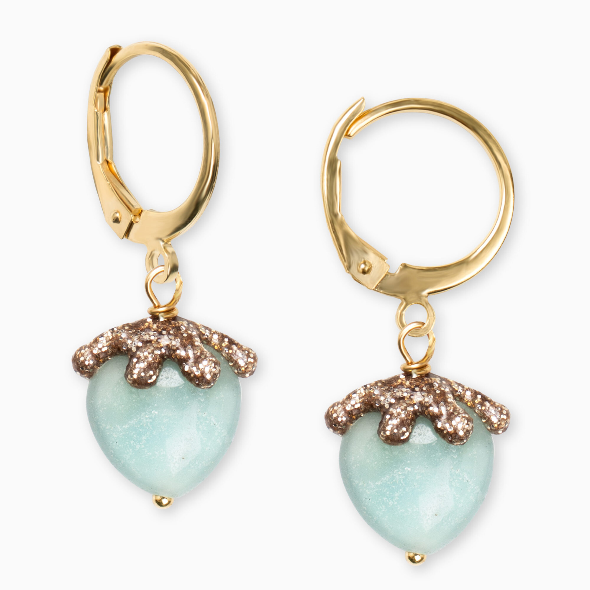 orecchini acquamarina pietre naturali acciaio gioielli fashion moda