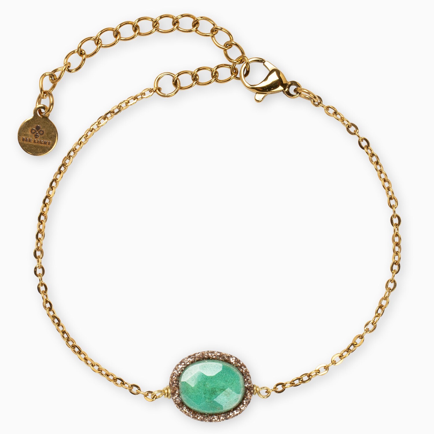 bracciale catena crisoprasio verde fatto a mano