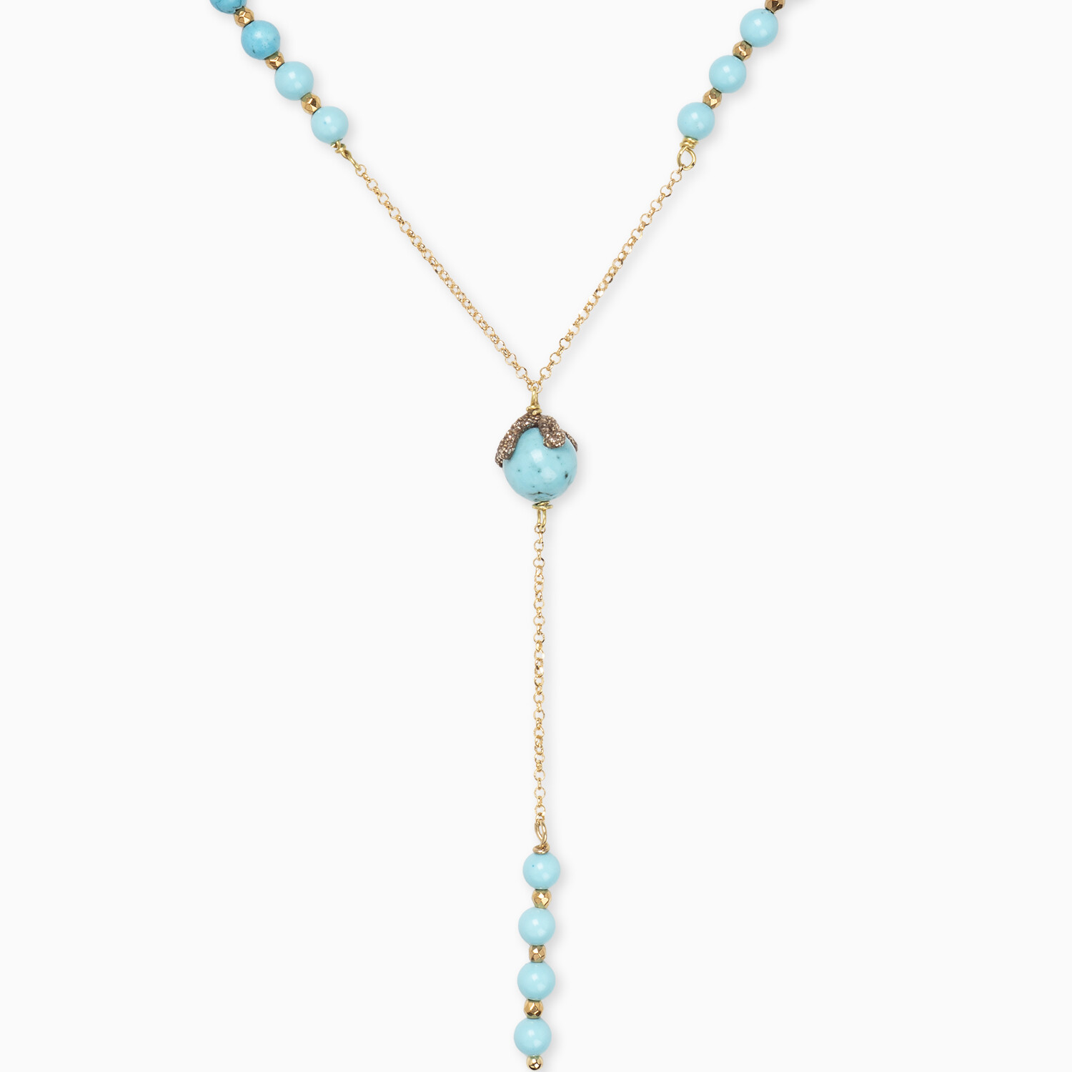 collana girocollo turchese cuori
