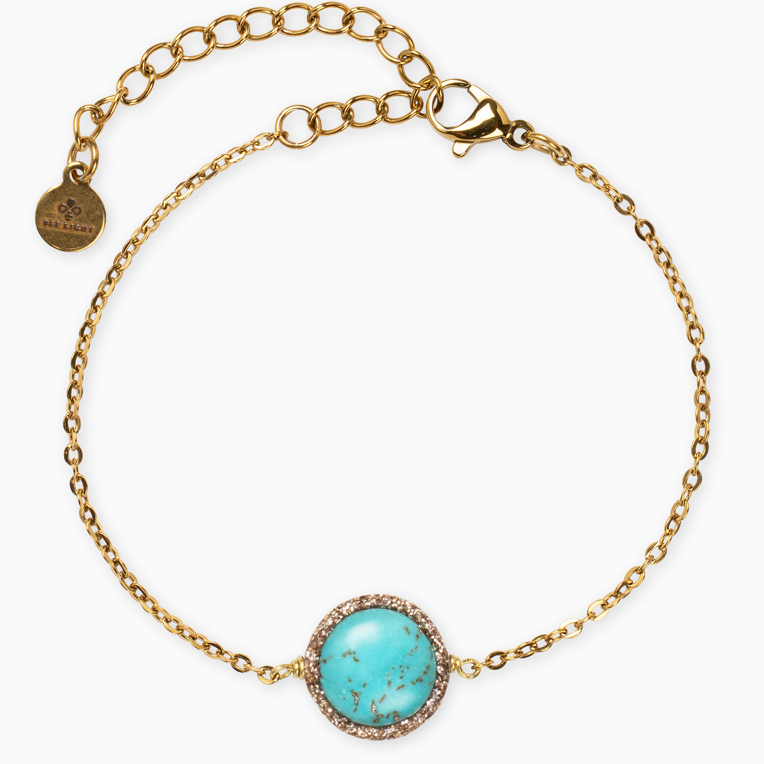 bracciale turchese pietra catena