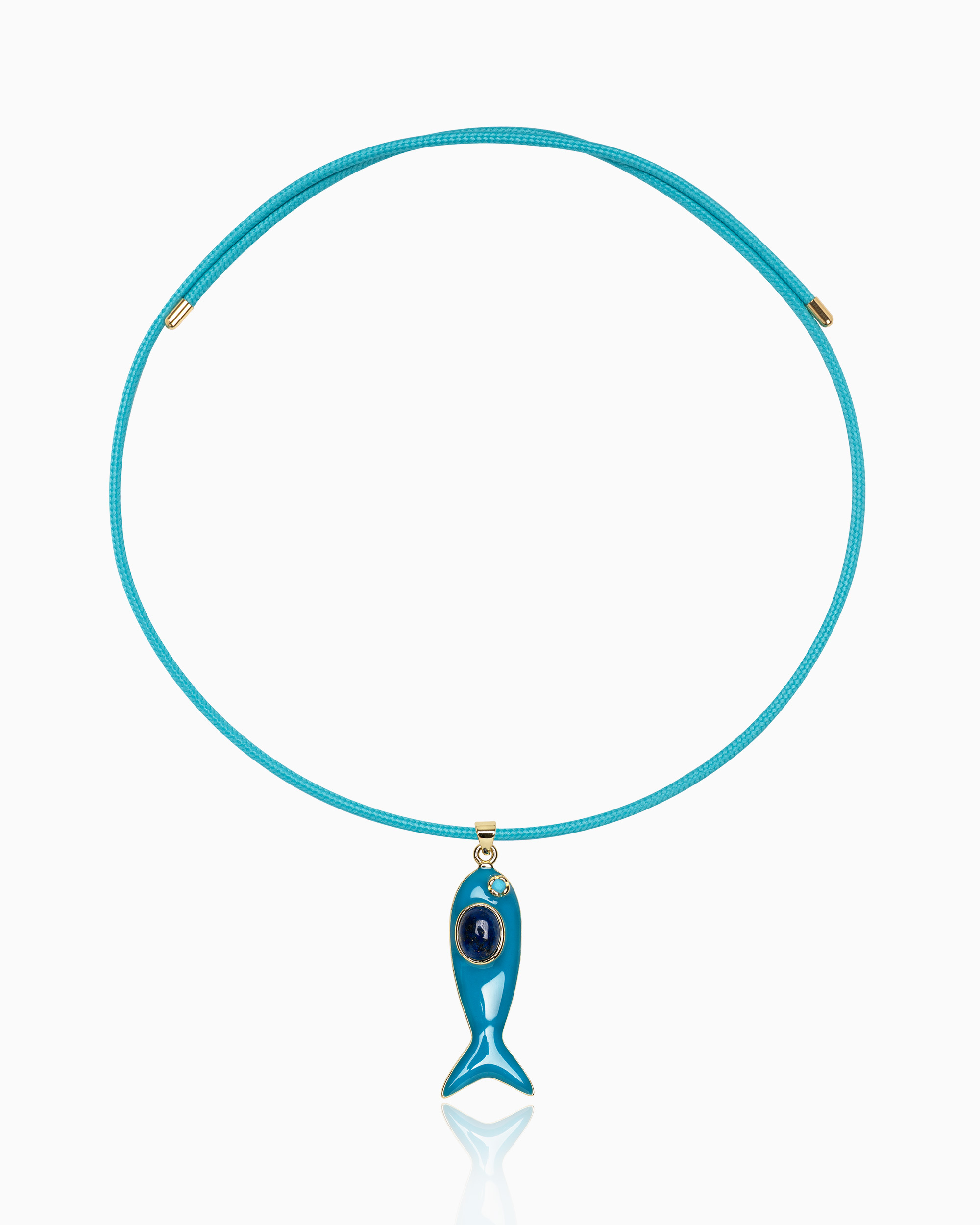 collana magnetica turchese pesce