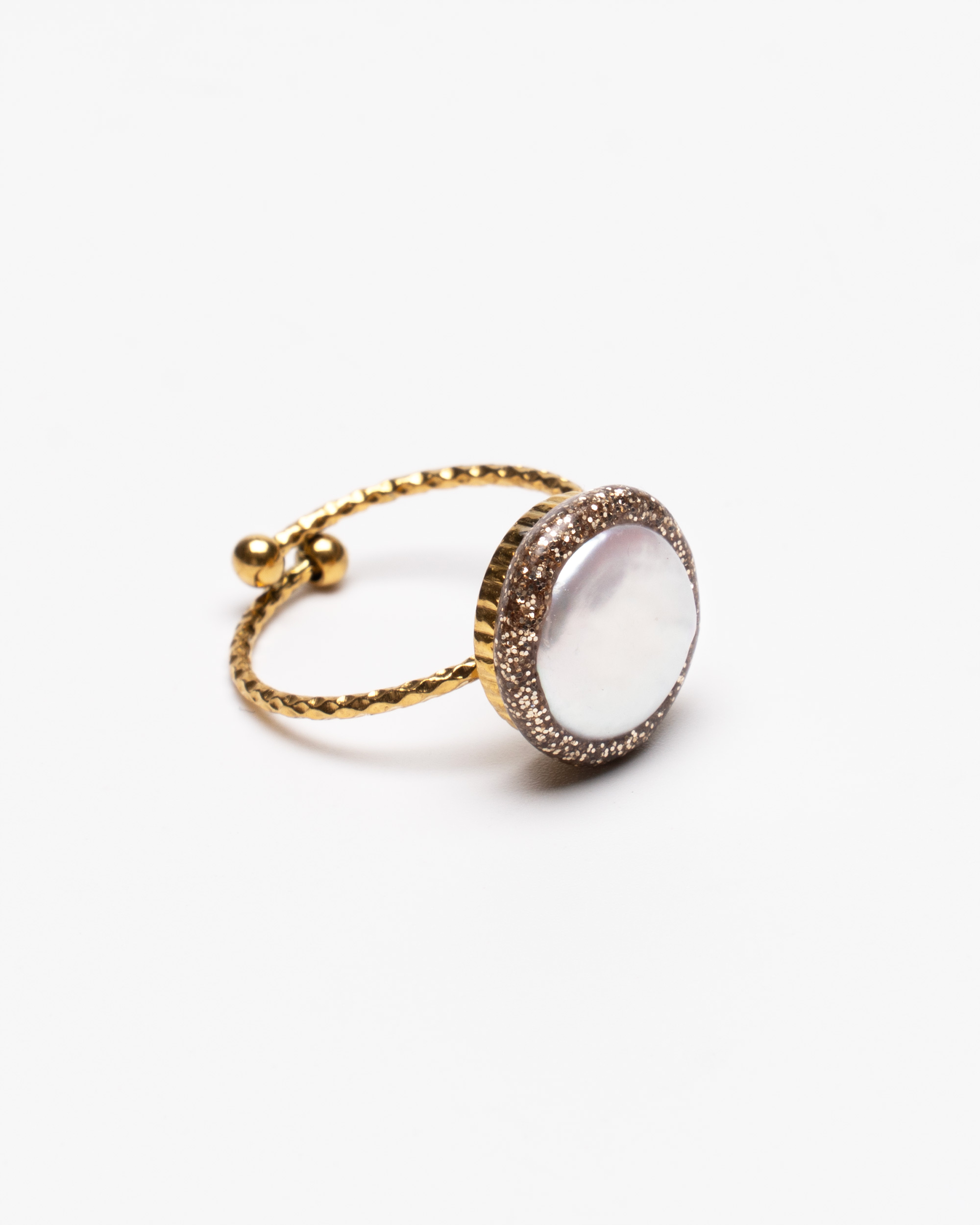 anello perla acciaio