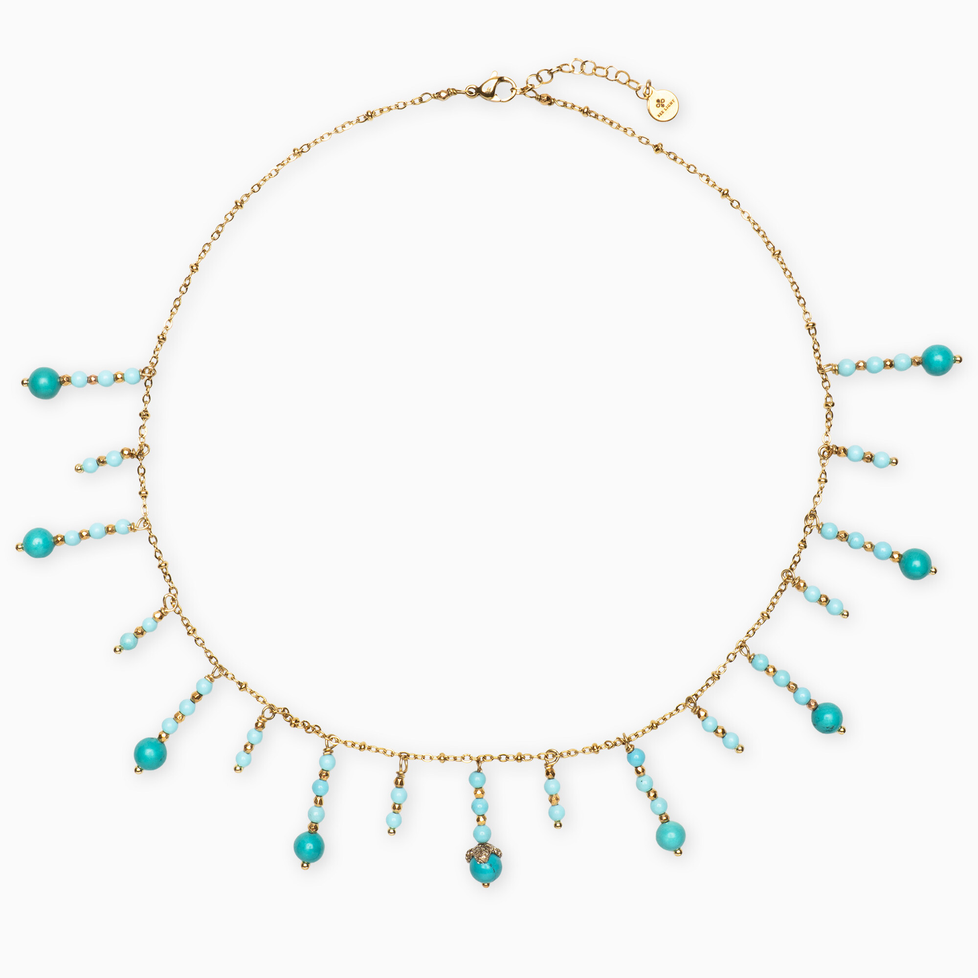 collana girocollo turchese cuori