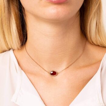Argento pietre agata rubino labradorite argento 925 collana gioielli ciondolo