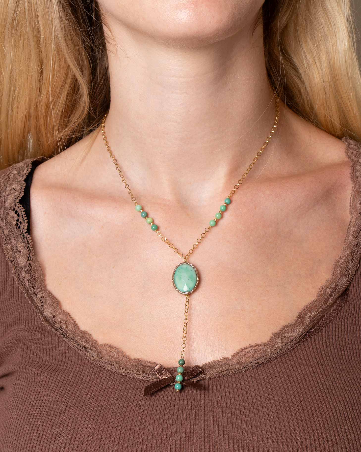 collana crisoprasio verde