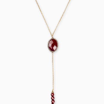 Argento pietre agata rubino labradorite argento 925 collana gioielli ciondolo