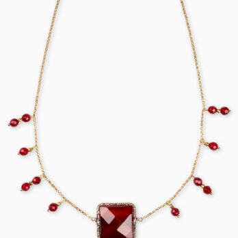 Argento pietre agata rubino labradorite argento 925 collana gioielli