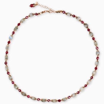 Argento pietre agata rubino labradorite argento 925 collana gioielli