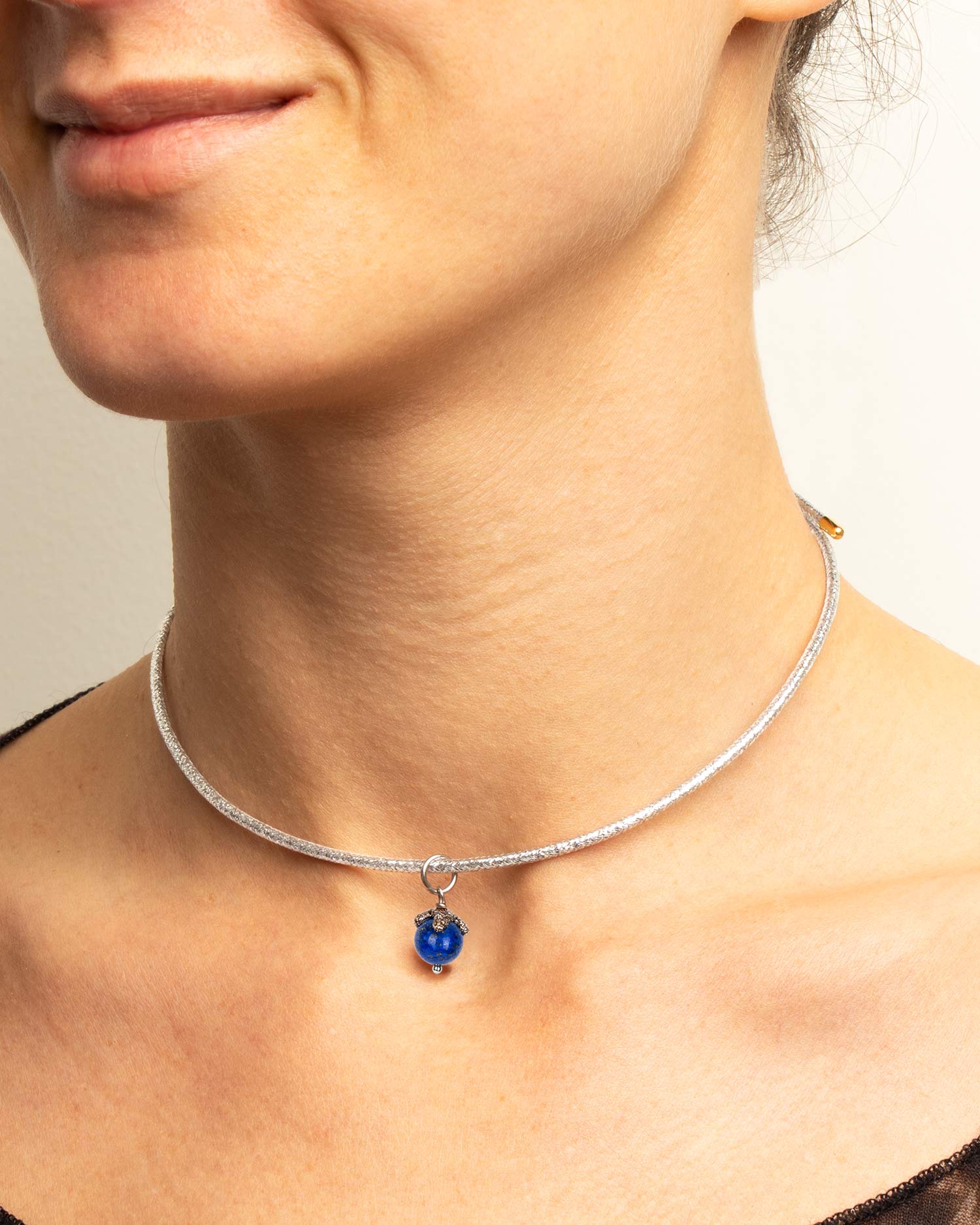 collana magnetica argento pietre perle fashion