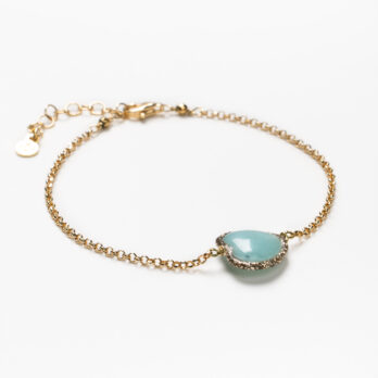 argento bracciale acciaio pietra amazzonite cuore fatto a mano fashion moda gioielli rimini oro