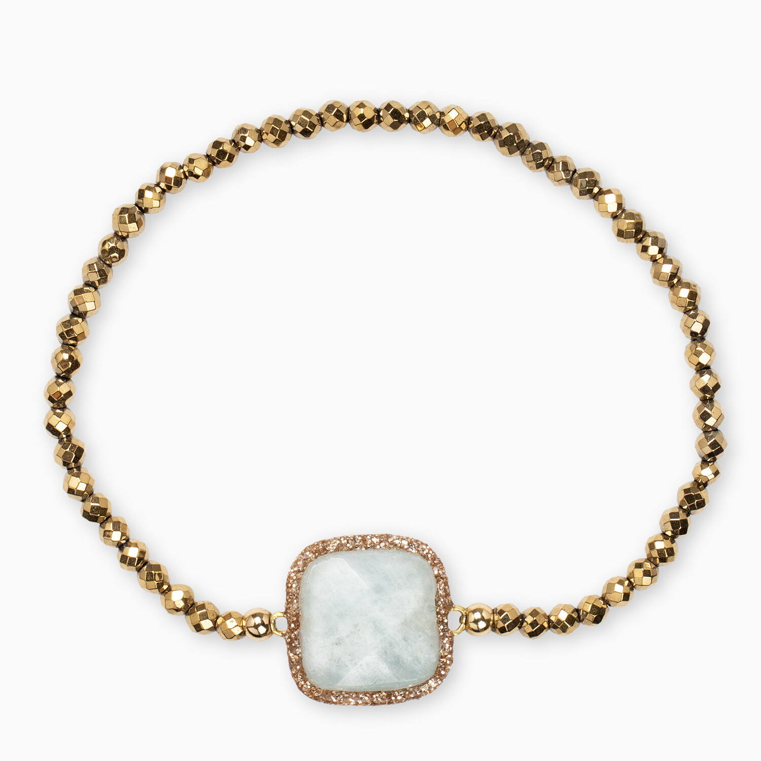 bracciale elastico acquamarina fatto a mano fashion moda gioielleria rimini