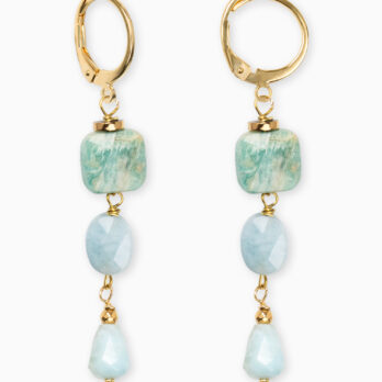 orecchini amazzonite acquamarina oro argento gioielli fashion made in italy