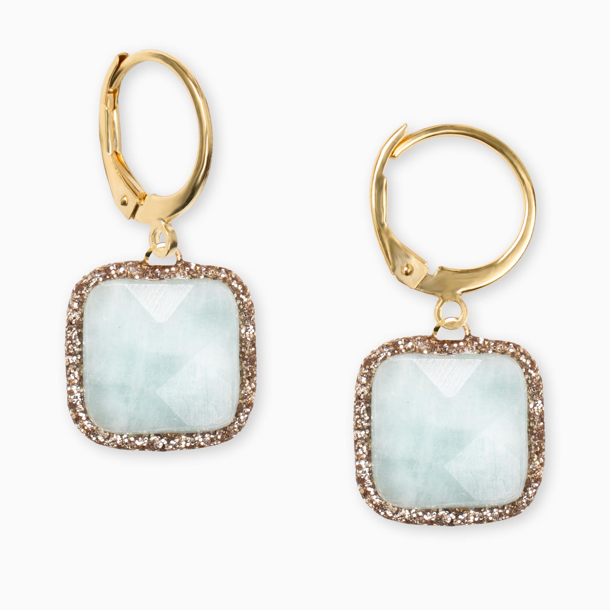 orecchini acquamarina pietre naturali acciaio gioielli fashion moda