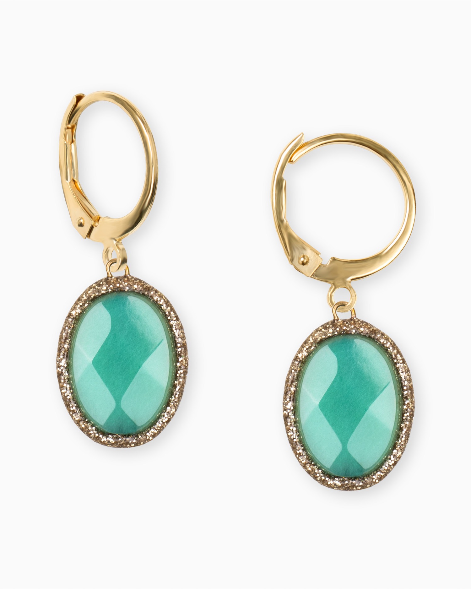 bee light orecchini crisoprasio verde pendenti ovale