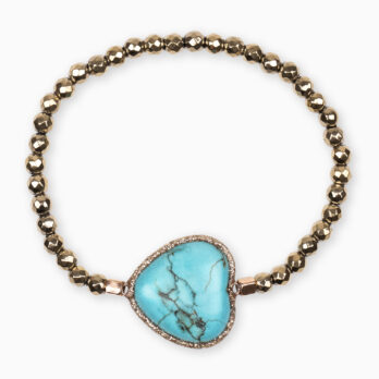 bracciale turchese pietra catena