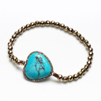 bracciale turchese pietra catena
