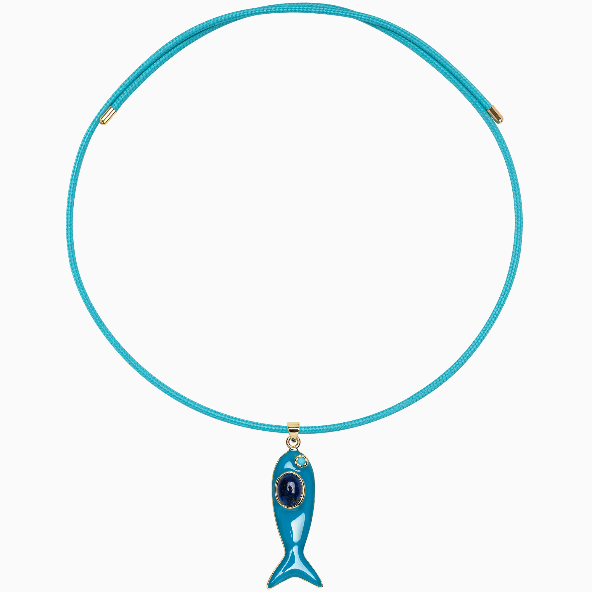 collana magnetica turchese pesce