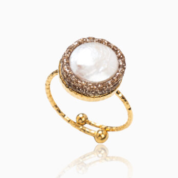 anello perla acciaio