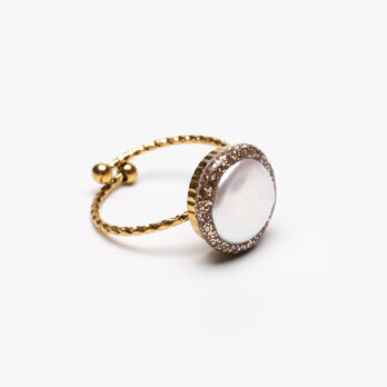 anello perla acciaio
