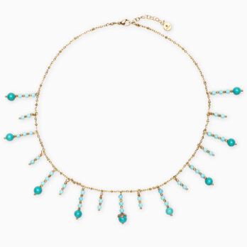 collana girocollo turchese cuori