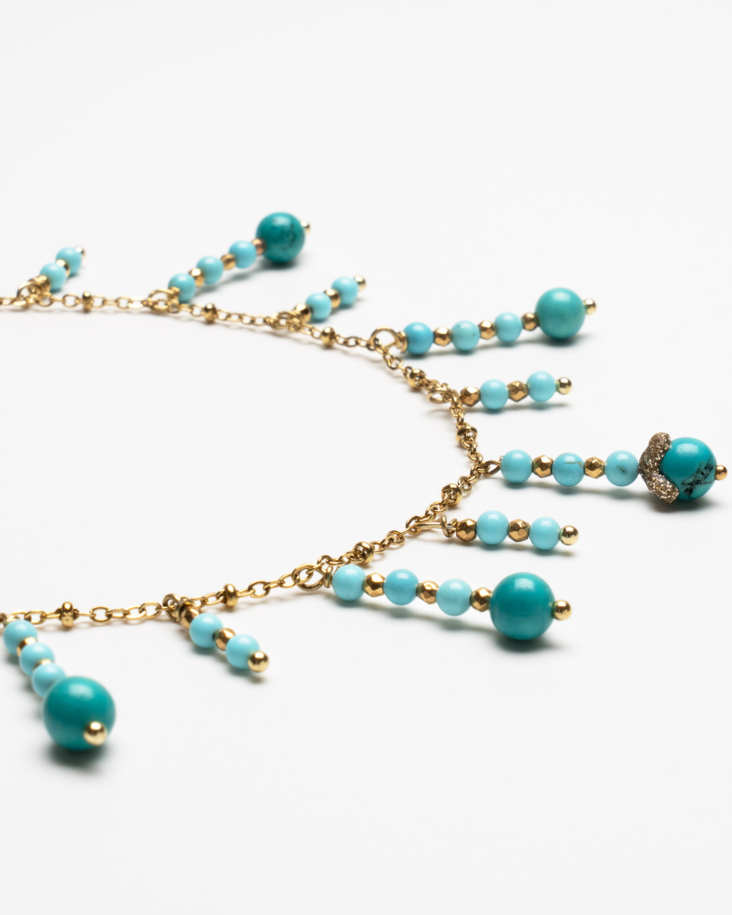 collana girocollo turchese cuori