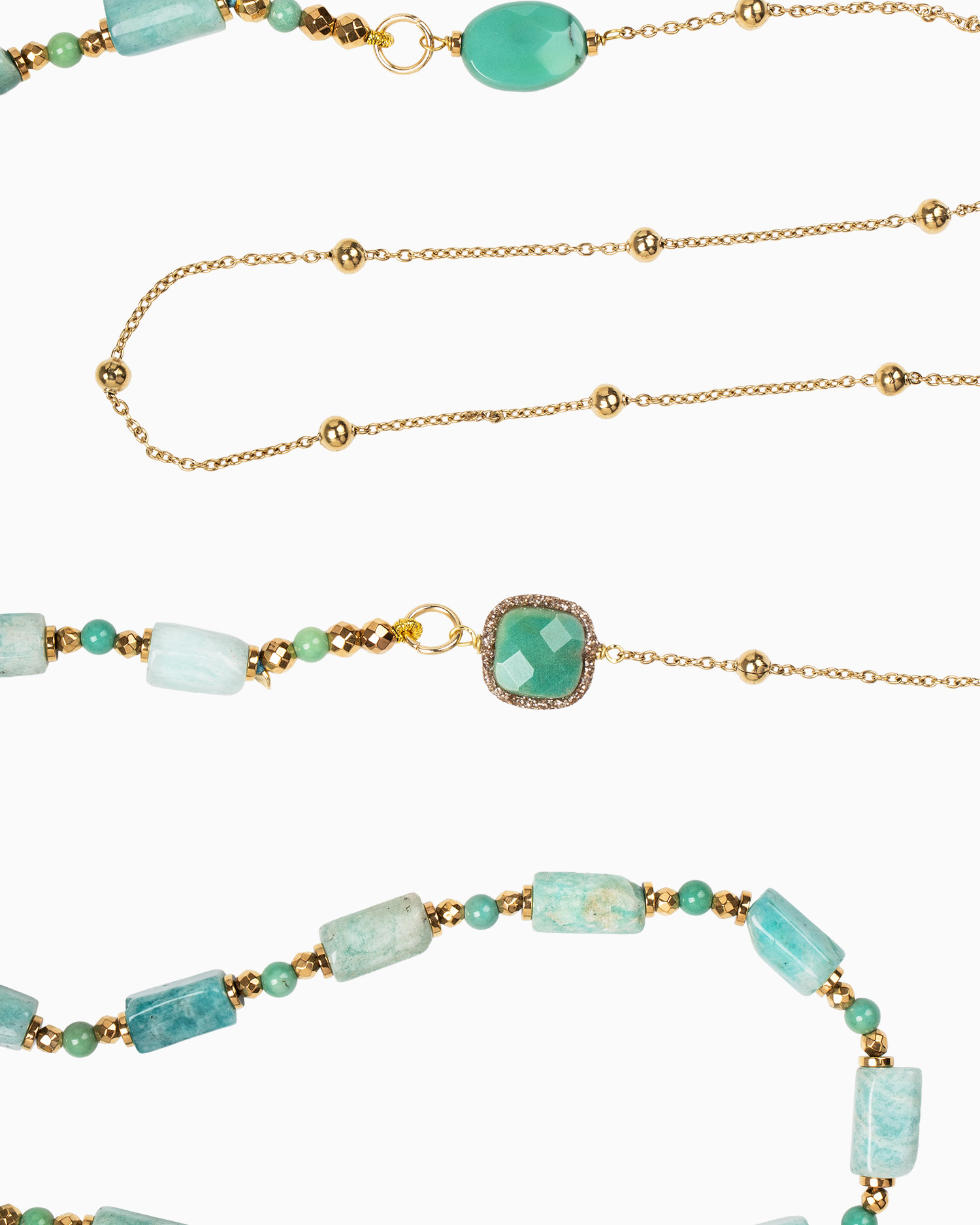 collana crisoprasio lunga amazzonite