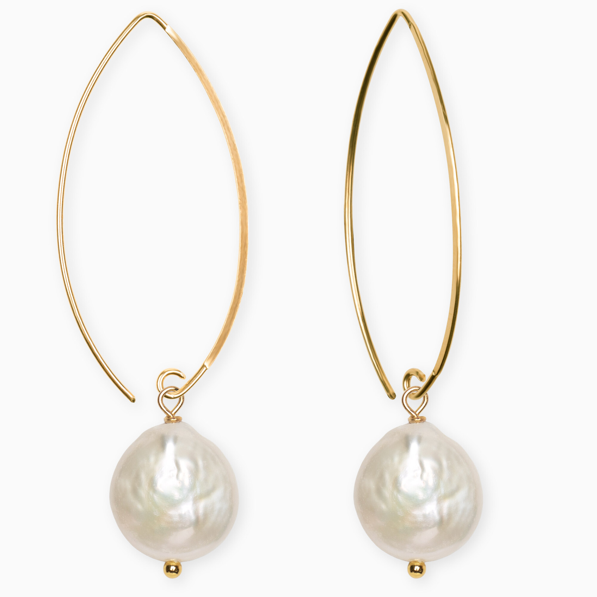 orecchini perle chic gancio lungo