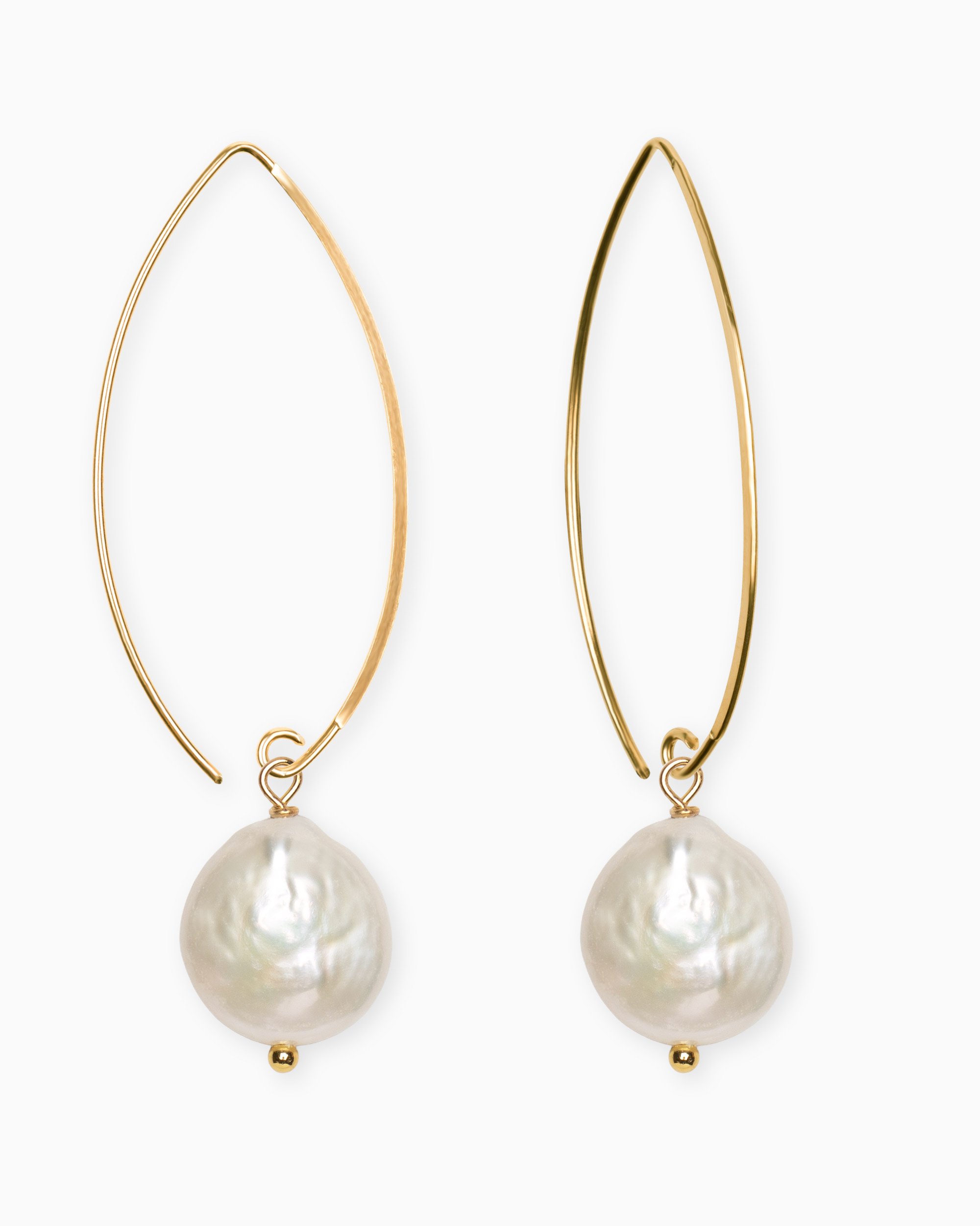 orecchini perle chic gancio lungo